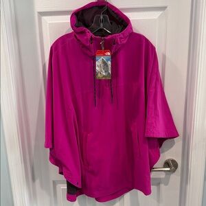 The North Face Magenta Hooded Poncho